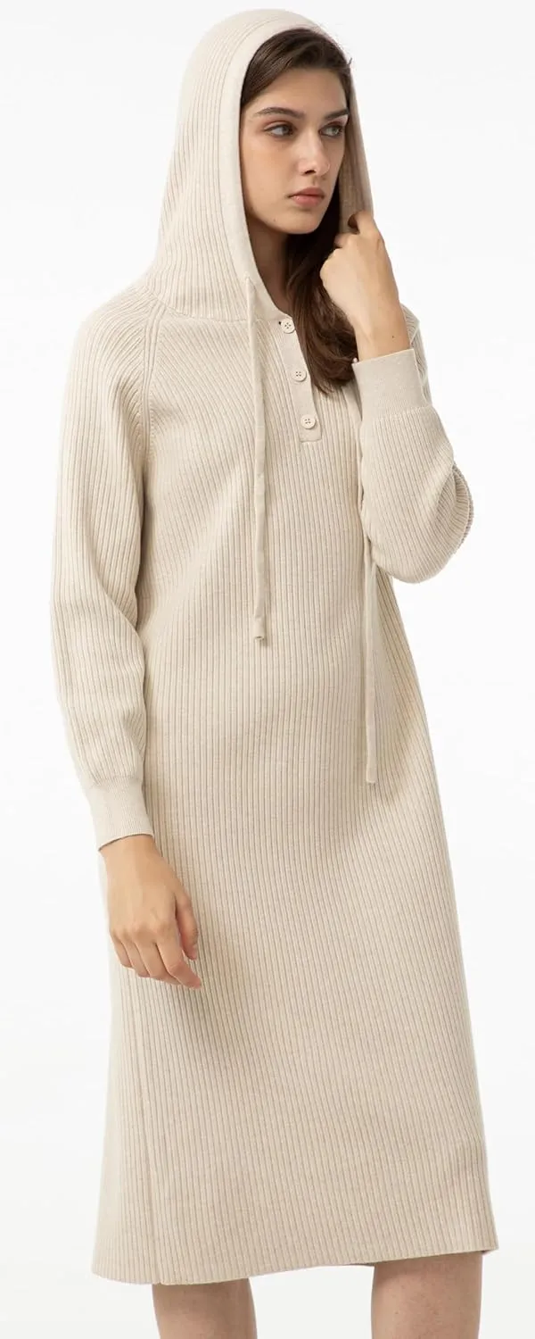 Babalet Women Sweater Dress Casual Long Sleeve Pullover Loose Oversized Hoodie Sweaters