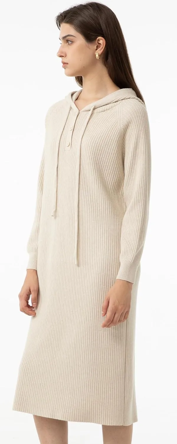 Babalet Women Sweater Dress Casual Long Sleeve Pullover Loose Oversized Hoodie Sweaters