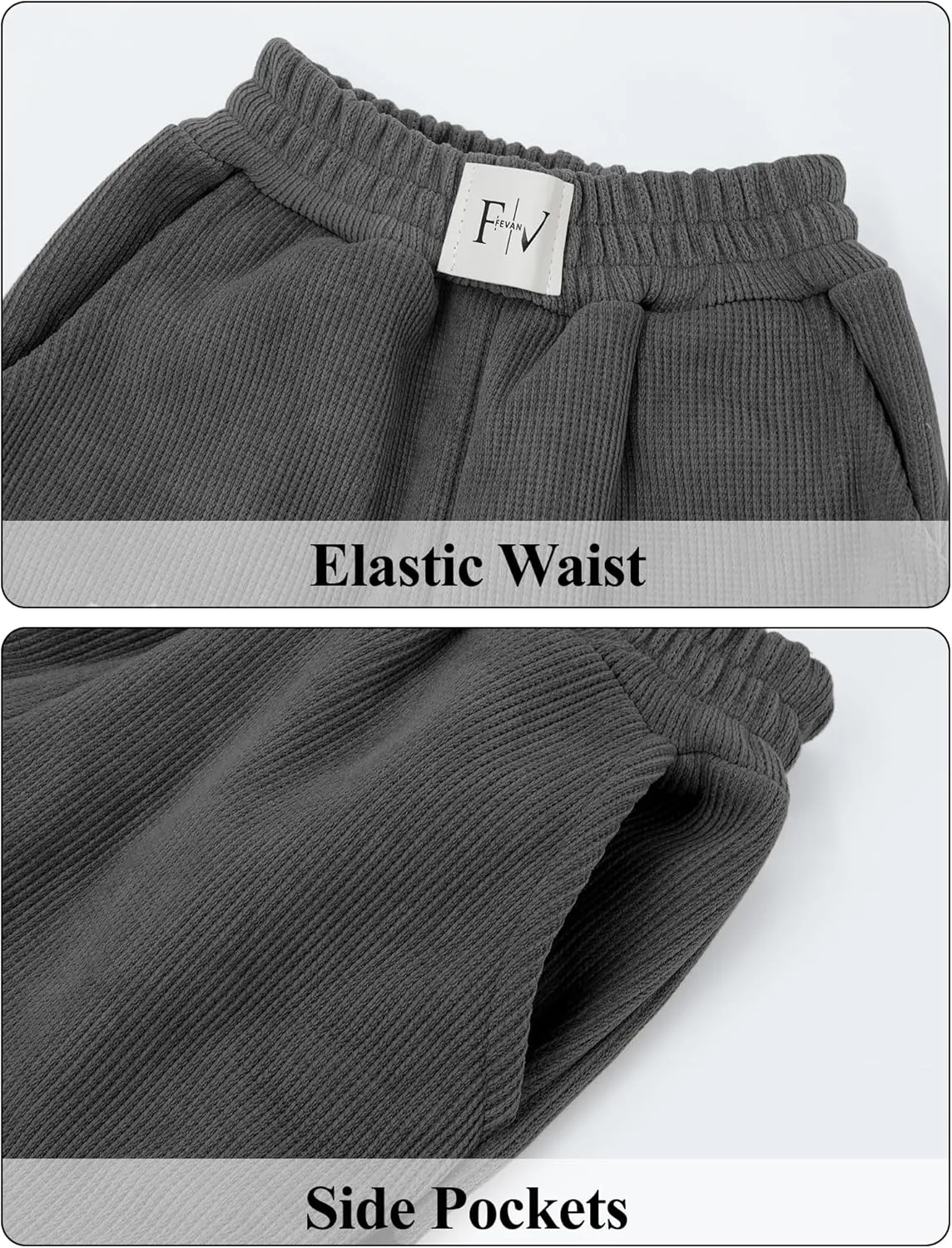 Happy Cherry Unisex Kid Baby Fleece Lined Jogger Pants Ribbed Regular Fit Pull On Thermal Sweatpants 1-12Y