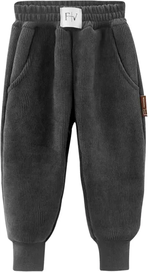 Happy Cherry Unisex Kid Baby Fleece Lined Jogger Pants Ribbed Regular Fit Pull On Thermal Sweatpants 1-12Y