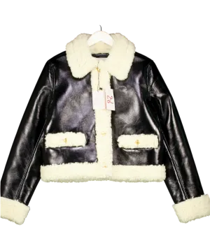 Lacademie Black By Marianna Corsica Faux Sherpa Jacket UK M