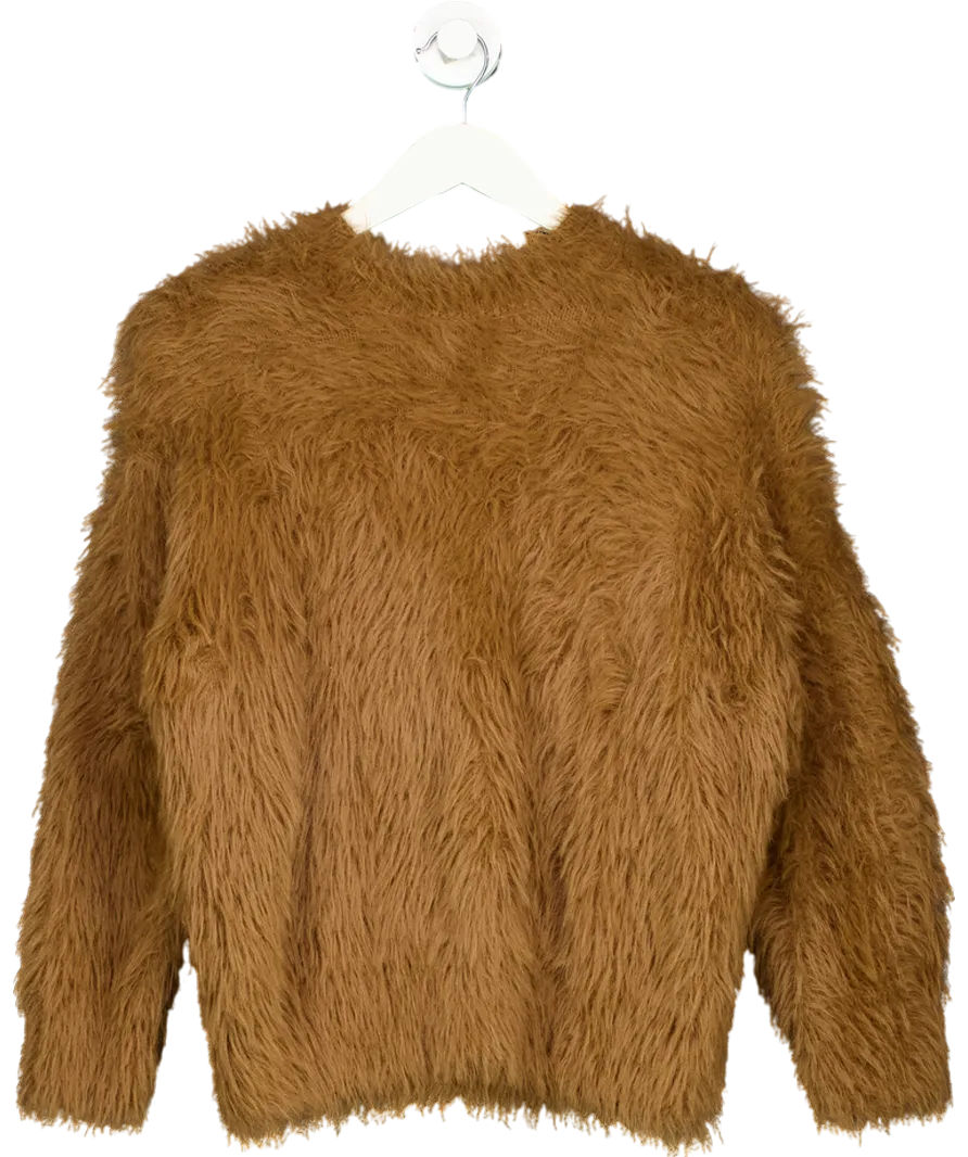 River Island Brown Faux Fur Jumper UK S