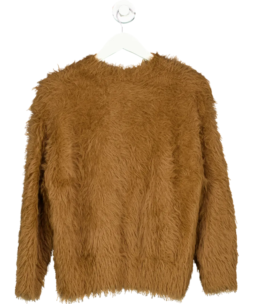 River Island Brown Faux Fur Jumper UK S
