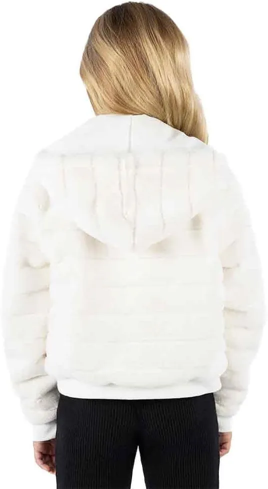 Speechless Girls' Long Sleeve Boxy Faux Fur Jacket
