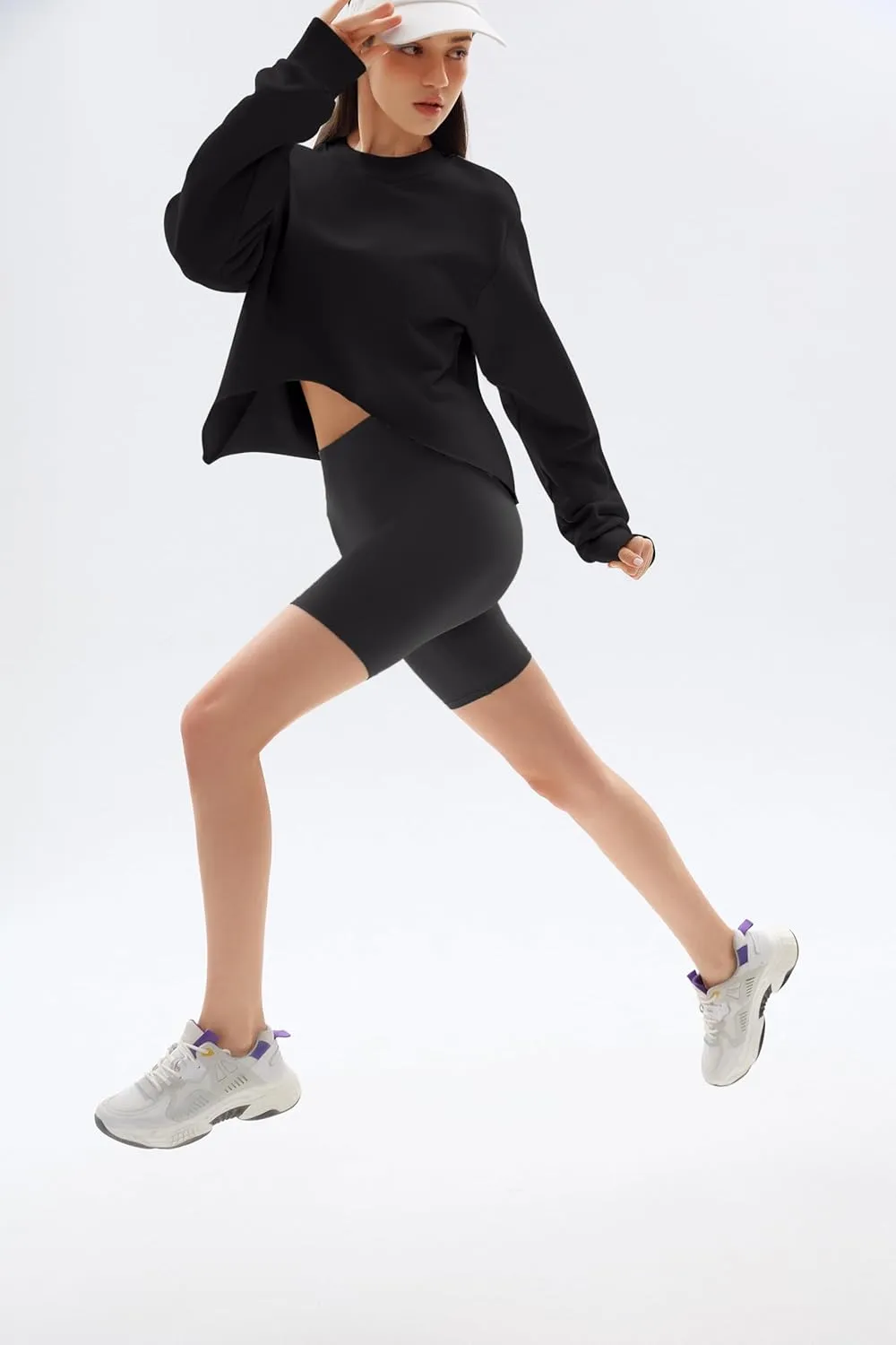 Women Cropped Sweatshirts Hoodie Pullover Long Sleeve Crop Top Spring Outfits 2025 Clothes
