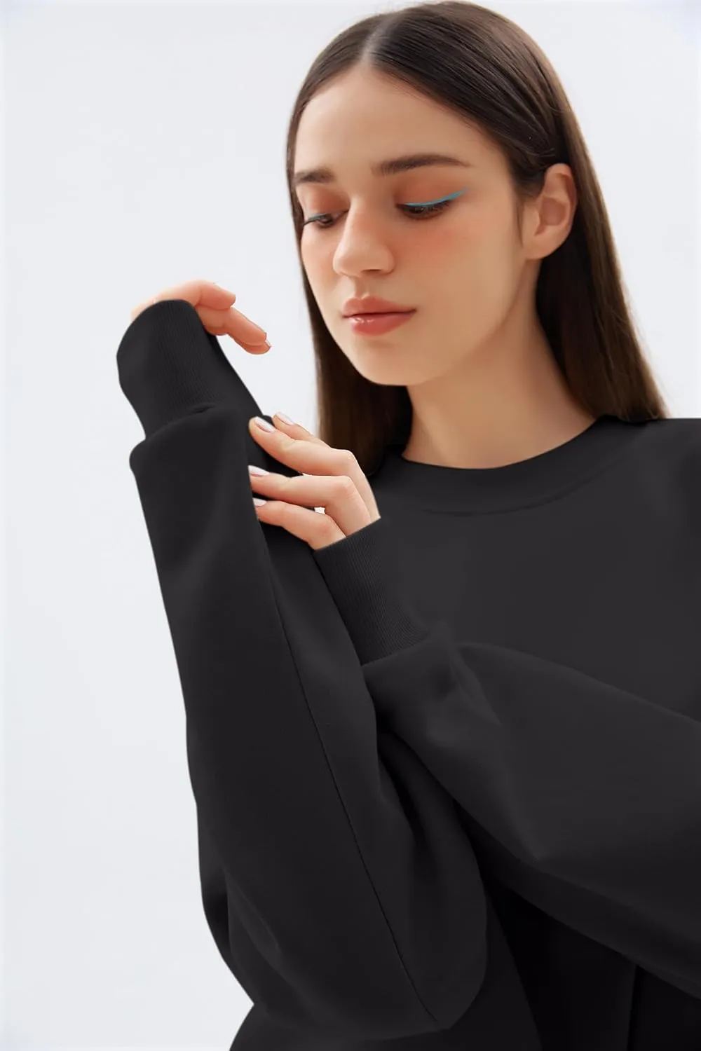 Women Cropped Sweatshirts Hoodie Pullover Long Sleeve Crop Top Spring Outfits 2025 Clothes