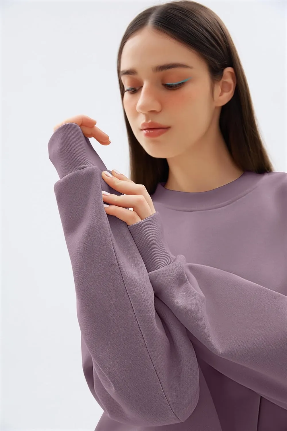 Women Cropped Sweatshirts Hoodie Pullover Long Sleeve Crop Top Spring Outfits 2025 Clothes