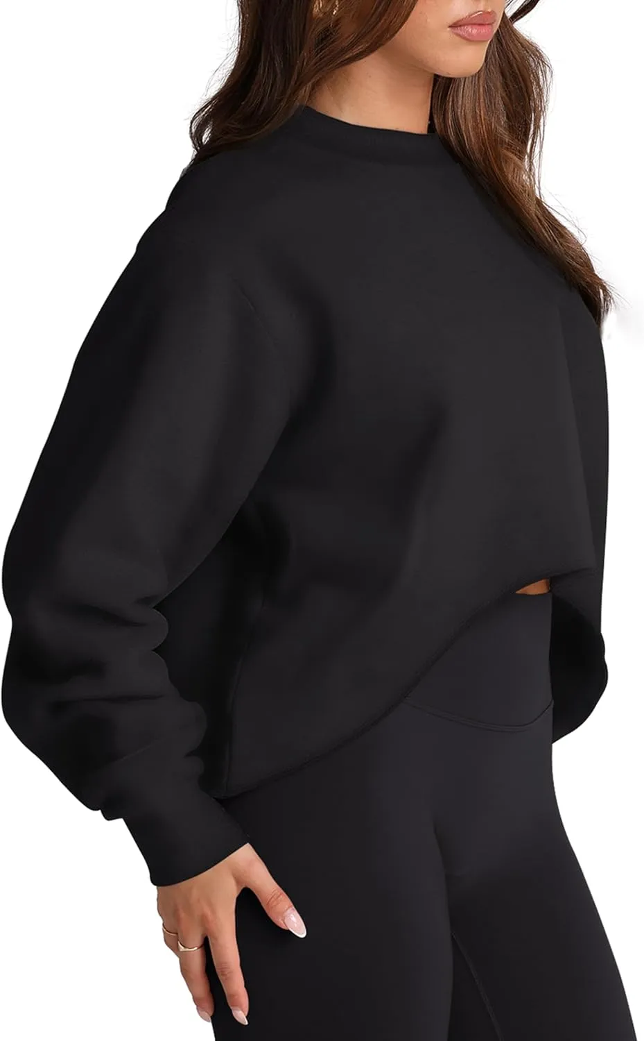 Women Cropped Sweatshirts Hoodie Pullover Long Sleeve Crop Top Spring Outfits 2025 Clothes