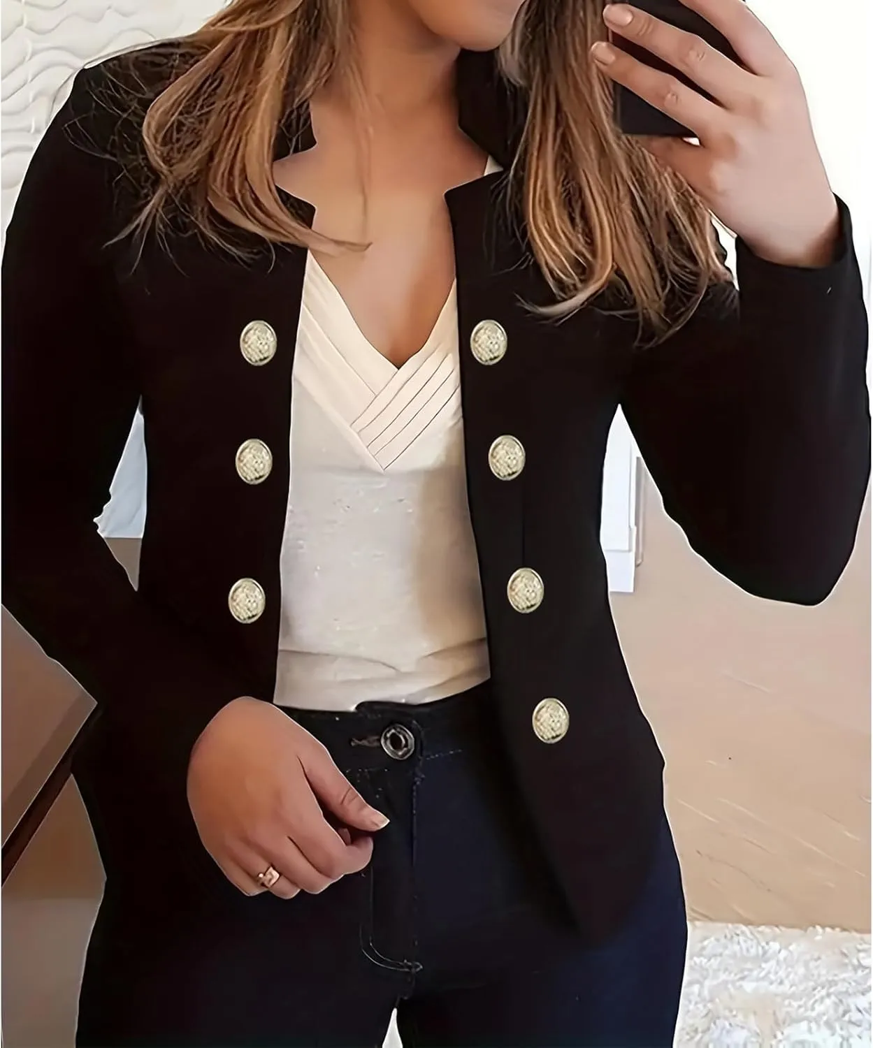 Womens Blazers for Work Casual Jacket Office Business Blazer Jackets Open Front Lightweight Long Sleeve Fall Outfits